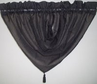 View Item Roxy Crushed Voile Window Swag (Black)